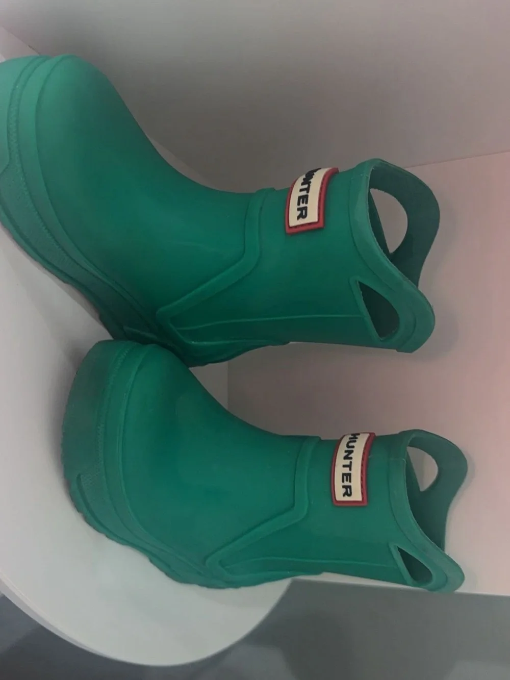 Hunter Kids Teal Green Short Rain Boots